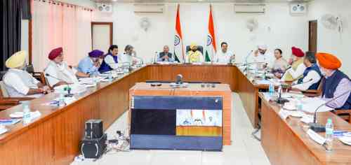 Meeting of Punjab Cabinet in progress at Circuit House, Ludhiana on October 27, 2021.