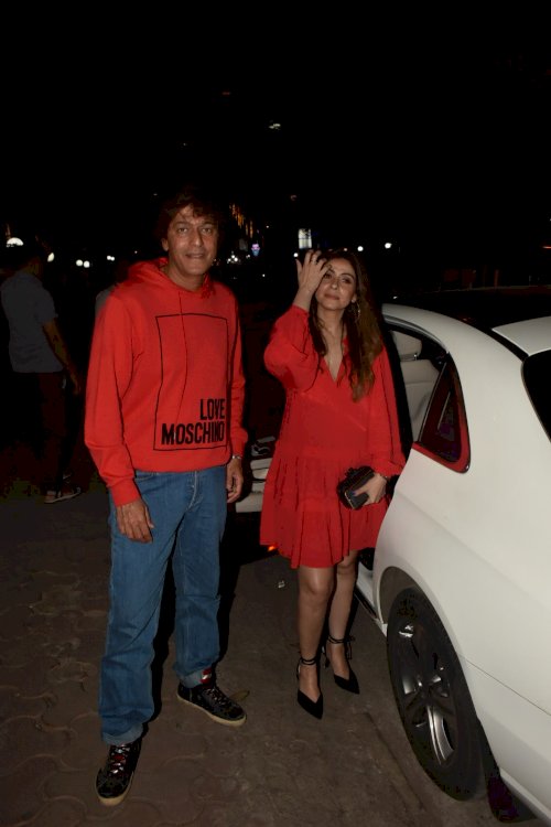 Chunky and Bhavna Pandey spotted at Bandra./Pic by News Helpline