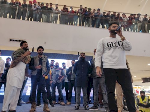 Musical performance by Punjabi Celebrity Parmish Verma at VR Punjab Mall, Mohali.