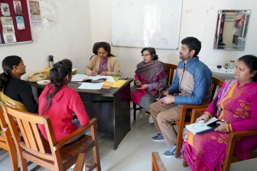 A parent teacher interaction being organized at DAV College, Jalandhar. (Feb 15, 2020)