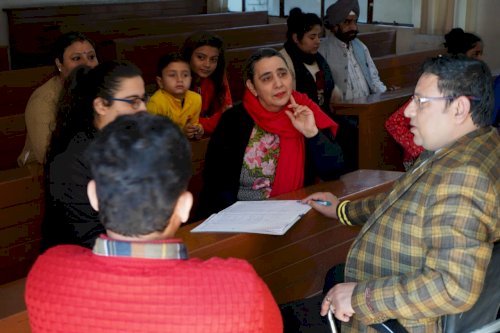 A parent teacher interaction being organized at DAV College, Jalandhar. (Feb 15, 2020)