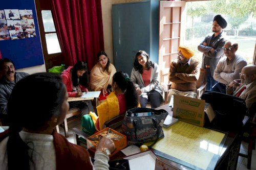 A parent teacher interaction being organized at DAV College, Jalandhar. (Feb 15, 2020)