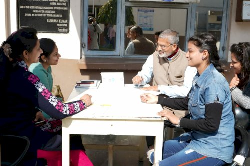 A parent teacher interaction being organized at DAV College, Jalandhar. (Feb 15, 2020)