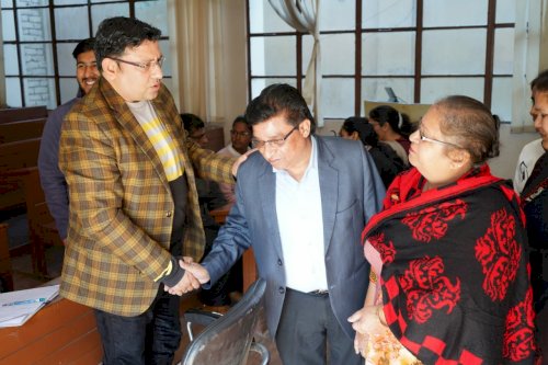 A parent teacher interaction being organized at DAV College, Jalandhar. (Feb 15, 2020)