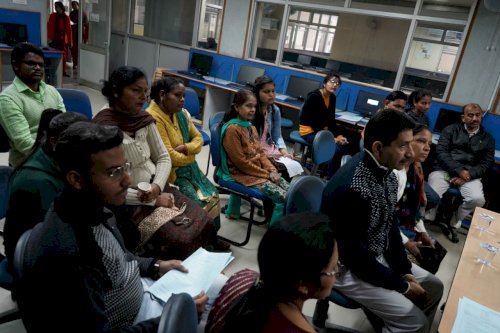 A parent teacher interaction being organized at DAV College, Jalandhar. (Feb 15, 2020)