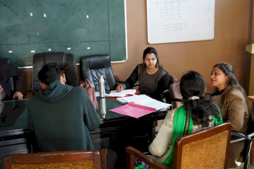 A parent teacher interaction being organized at DAV College, Jalandhar. (Feb 15, 2020)