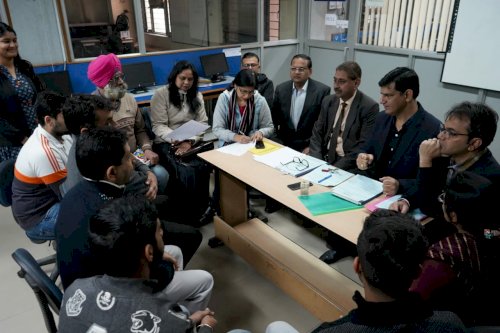 A parent teacher interaction being organized at DAV College, Jalandhar. (Feb 15, 2020)