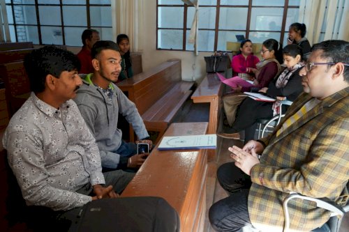 A parent teacher interaction being organized at DAV College, Jalandhar. (Feb 15, 2020)