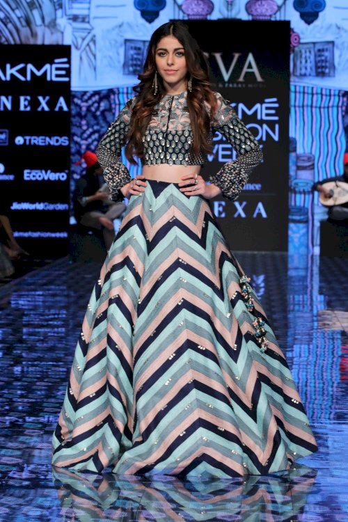 Alaya F walks for Paras Modi at Lakme Fashion Week 2020. /Pics by News Helpline