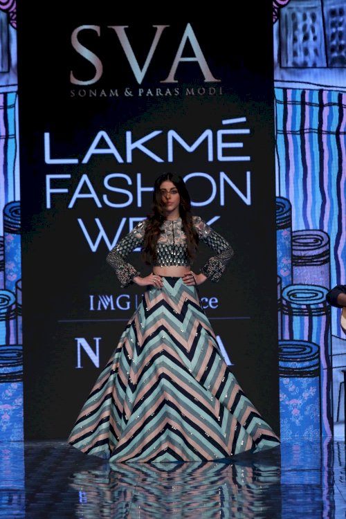 Alaya F walks for Paras Modi at Lakme Fashion Week 2020. /Pics by News Helpline