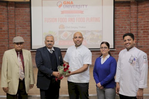 Faculty of Hospitality at GNA University at Phagwara on February 22, 2020 organized three days’ Culinary Master Class on advanced cooking techniques and modern plating for the aspiring chefs.