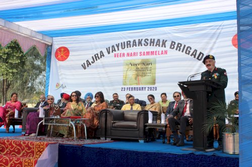 Vajra Air Defence Brigade of Indian Army organized a Veer Nari Meet to felicitate the Veer Naris and Widows of Veterans of Ludhiana district at Ludhiana on February 23, 2020. 