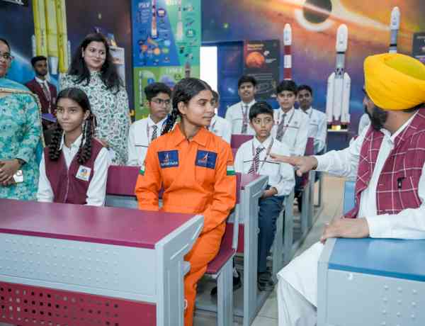 CM Bhagwant Singh Mann interacts with students at School of Eminence in Adampur; Schools of Eminence are catalysts giving wings to students’ dreams