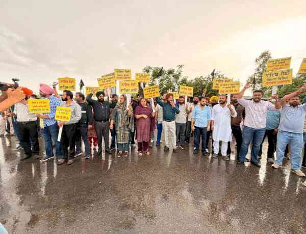 Haryana CM Nayab Saini Faces Massive Protest in Kurali; AAP Leaders Show Black Flags