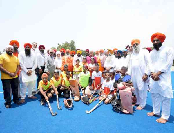 CM Bhagwant Singh Mann gifts Jalandhar major sporting boost, inaugurates astroturf at Sant Avtar Singh Memorial Hockey Stadium in Village Seechewal