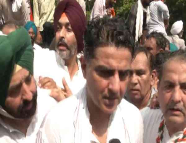 'AAP govt not concerned about people': Sachin Pilot leads protest for Punjab Finance Minister's resignation