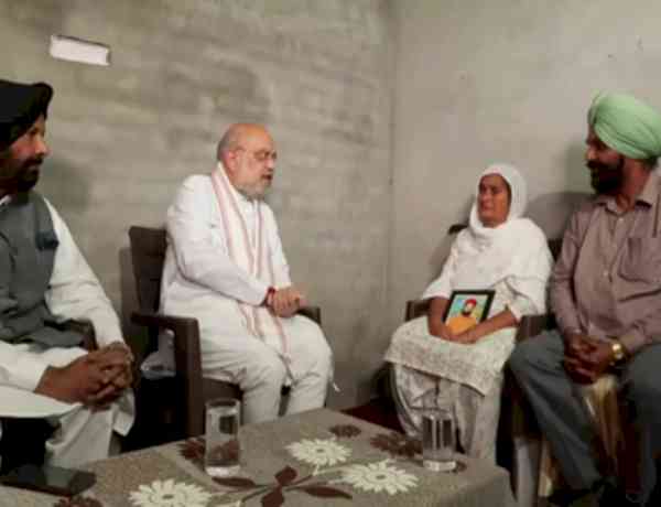 HM Shah meets family of slain anti-drug activist Vikramjeet Singh in Punjab’s Gurdaspur