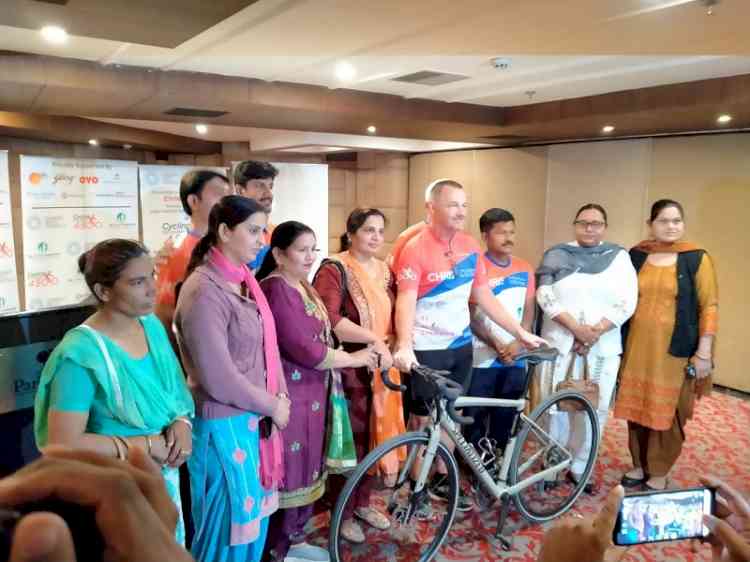 International lawyer Chris Parsons cycles 4500 km in 45 days to raise funds for widows in India
