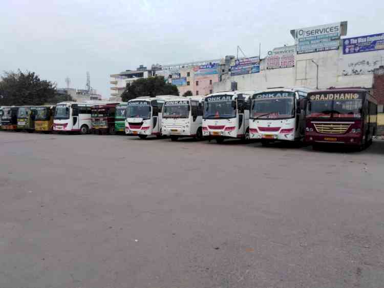 Most of bus stands in Punjab give deserted look today