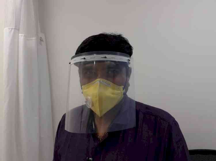 Dayananda Sagar University designs face shields for medical professionals