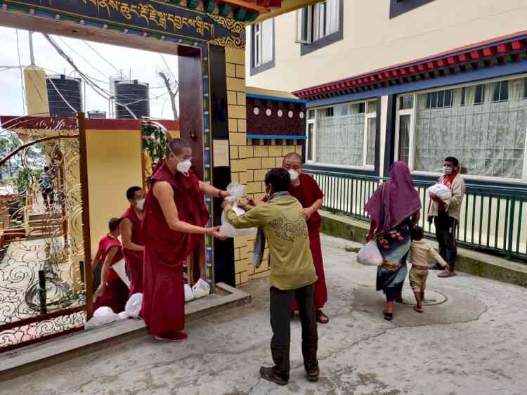 Nechung Monastery donates ration to poor
