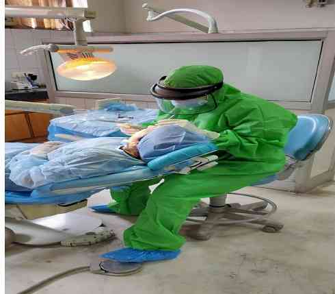 Emergency dental procedure at CMC Ludhiana during lockdown