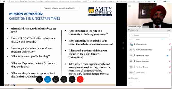 Amity University conducts online career counseling session 