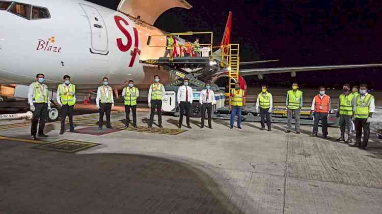 SPICEJET OPERATES MAIDEN FREIGHTER FLIGHT CARRYING MEDICAL SUPPLIES TO BAHRAIN