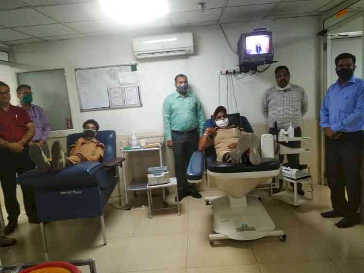 Blood donation camp held at Mohan Dai Oswal Hospital 