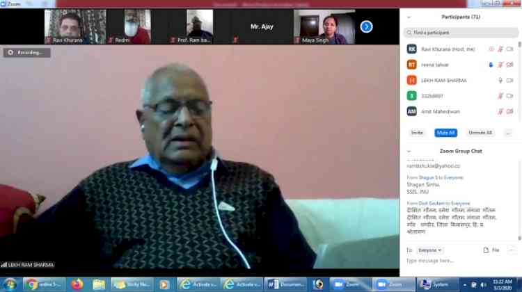 KMV organizes webinar on prominent aspects of Indian culture in sanskrit granths 