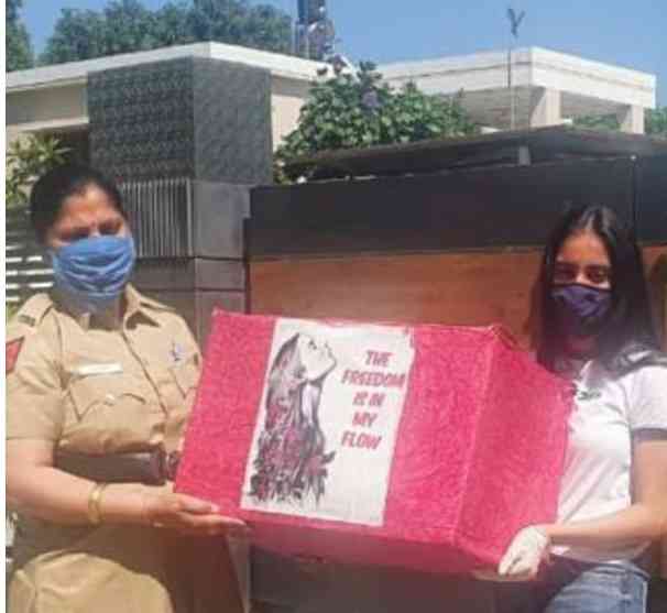 Teenager collects sanitary napkins for women facing brunt of lock-down