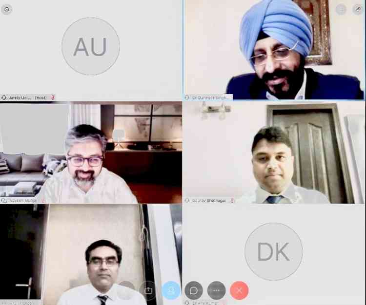 Naveen Munjal interacts during CEO forum webinar series