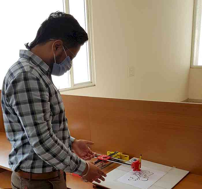 CT Varsity student Satyam develops ‘Drawing Robot’ under start-up Robonova