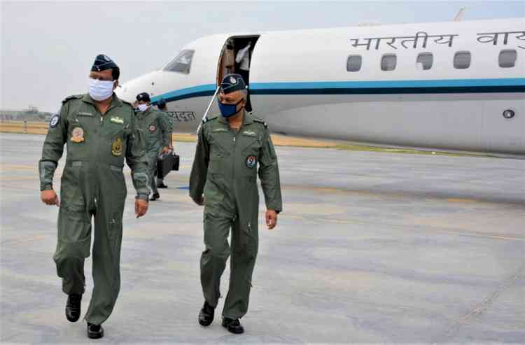 Air Marshal B Suresh PVSM AVSM VM ADC visits Air Force Station Halwara