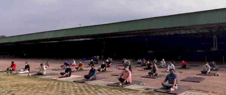 Yoga and meditation started for quarantine people in Parour Centre