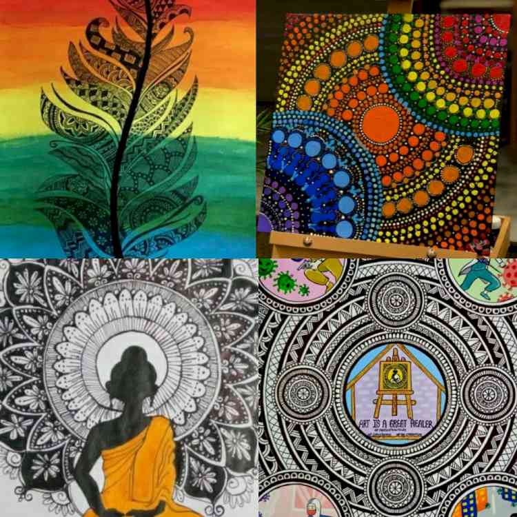 International online mandala art competition organized by Home Science College