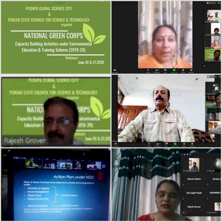 National Green Corps capacity building activities organized through webinars