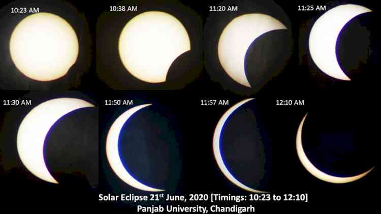 PU Physics Department views solar eclipse