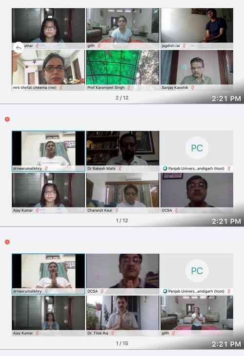 Dev Samaj College of Education holds online quiz on yoga awareness