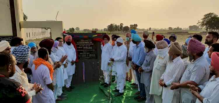 Dr Amar Singh lays foundation stone of Guru Ramdas Stadium at Village Dangon