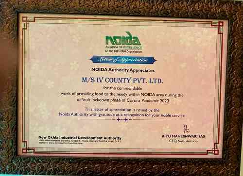 Noida Authority certifies ABA Corp for its noble service