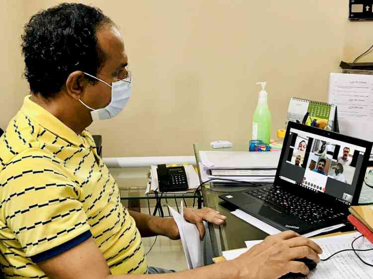 DC interacts with leading city industrialists through video conferencing today