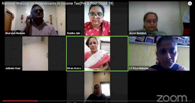 PCM SD College holds webinar on “amendments in income tax (pre and post covid) on eve of income tax investiture day