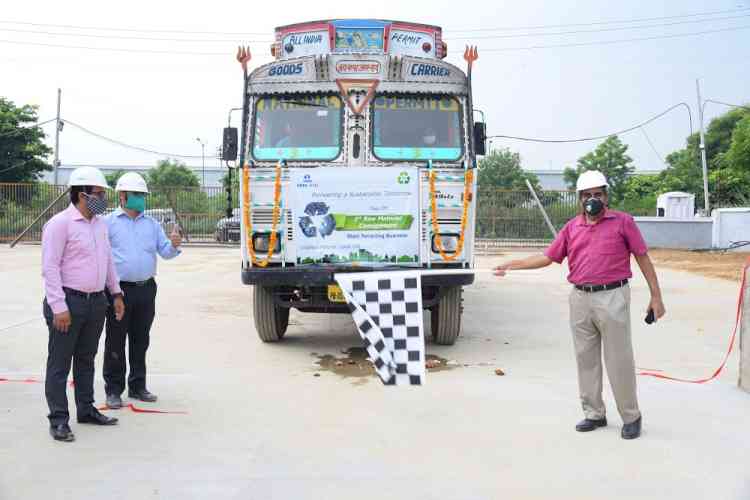 Tata Steel flags-off 1st raw material consignment of ferrous scrap at its steel recycling plant being set-up in Rohtak