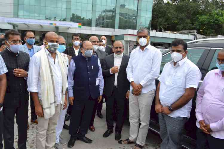 Harish Rao, Minister for Finance, Govt of Telangana, inaugurates 100 bedded JITO-Corona Care Center