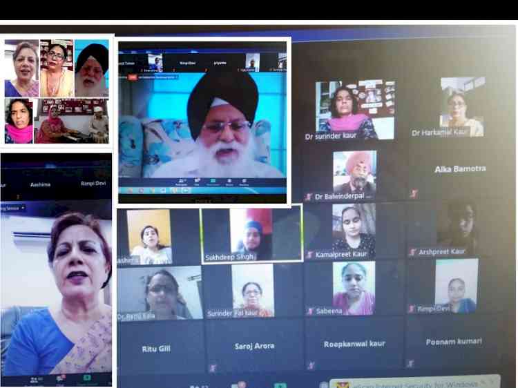 Punjabi Department of PCM SD College for Women holds webinar on Guru Teg Bahadur Ji’s 400th birth anniversary