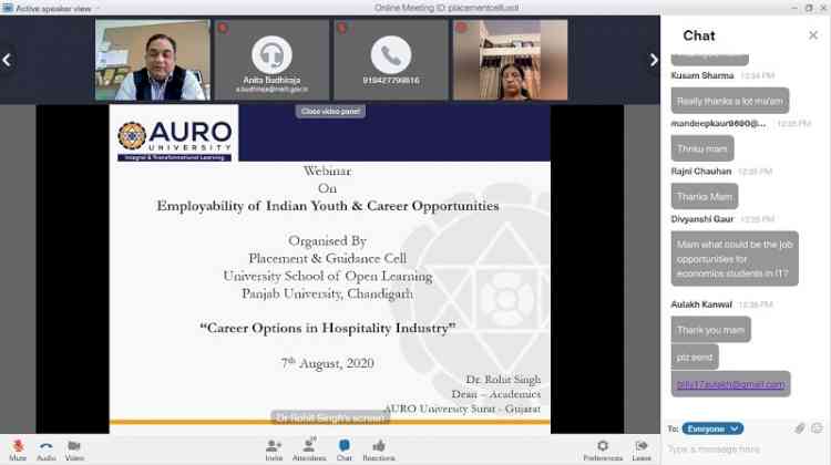Webinar on theme employability of Indian Youth and Career Opportunities organised 