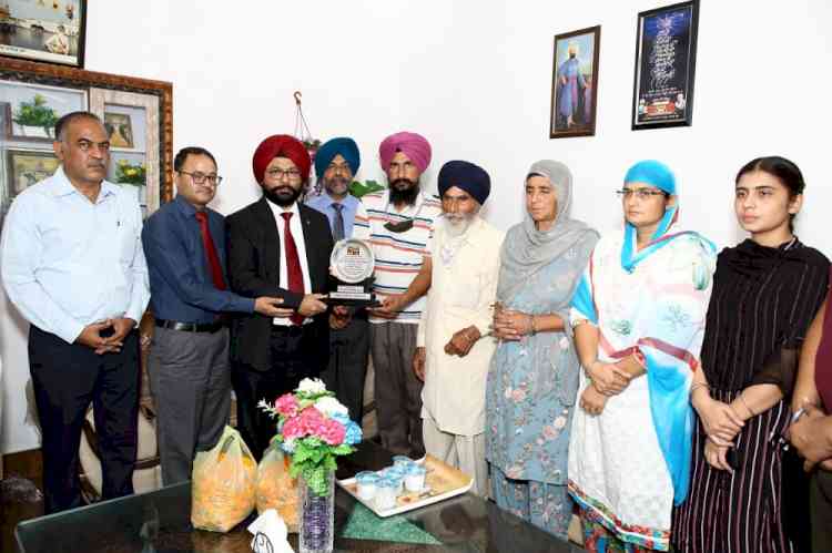 PNB honours families of martyrs of Galwan Valley