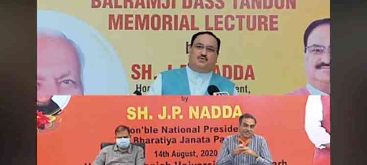 Late Balram Ji Dass Tandon belonged to politics of ideology and not politics of power: J P Nadda