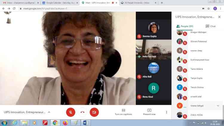 UIPS innovation, entrepreneurship and career series webinar under MHRD Institution’s Innovation Council